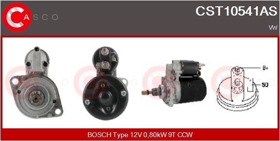 CASCO Starter cst10541as for OPEL VAG FORD