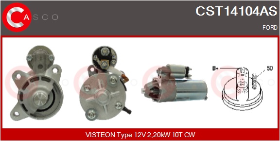 CASCO Starter cst14104as for FORD