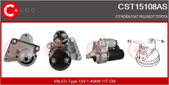 CASCO Starter cst15108as for CITROËN/PEUGEOT MITSUBISHI TOYOTA