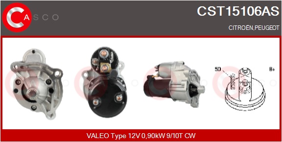 CASCO Starter cst15106as for CITROËN/PEUGEOT
