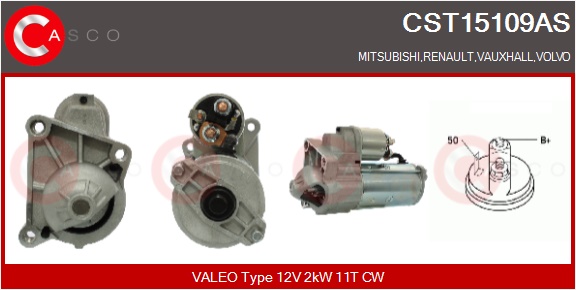 CASCO Starter cst15109as for VOLVO GENERAL MOTORS MITSUBISHI RENAULT