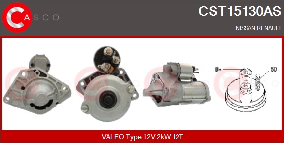 CASCO Starter CST15130AS for OPEL MERCEDES-BENZ NISSAN
