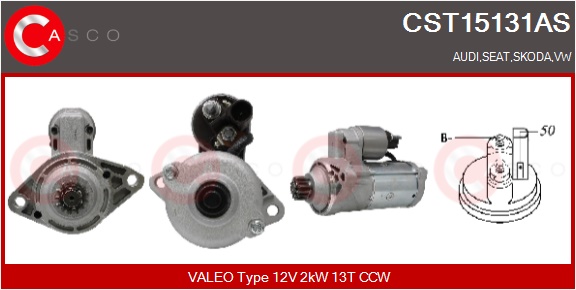 CASCO Starter cst15131as for VAG