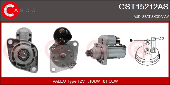 CASCO Starter cst15212as for VAG