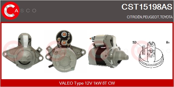 CASCO Starter cst15198as for CITROËN/PEUGEOT TOYOTA