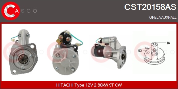 CASCO Starter cst20158as for OPEL GENERAL MOTORS ISUZU