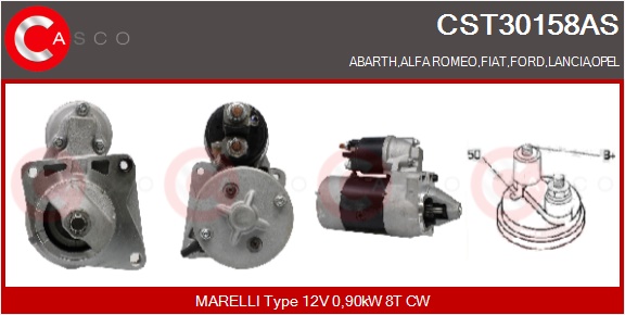 CASCO Starter cst30158as for FIAT FORD