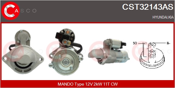 CASCO Starter cst32143as for GENERAL MOTORS HYUNDAI