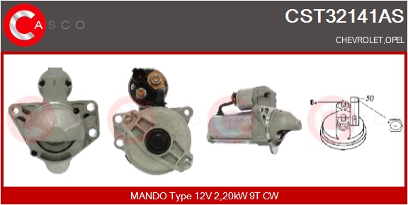 CASCO Starter cst32141as for OPEL GENERAL MOTORS