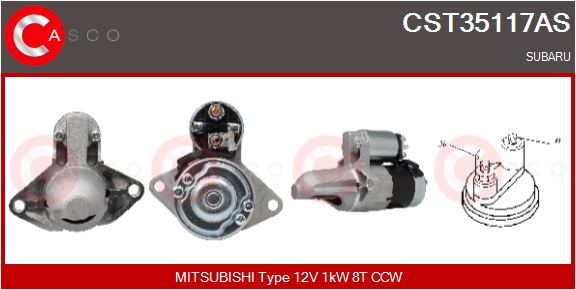 CASCO Starter cst35117as for MITSUBISHI NISSAN SUBARU