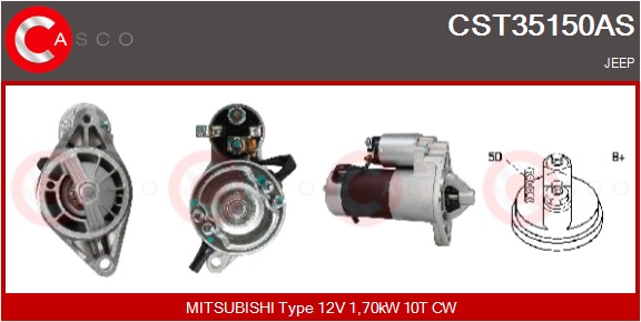 CASCO Starter cst35150as for CHRYSLER JEEP MITSUBISHI