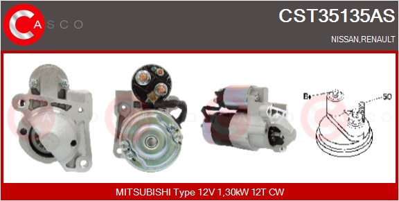 CASCO Starter cst35135as for VOLVO RENAULT MITSUBISHI NISSAN