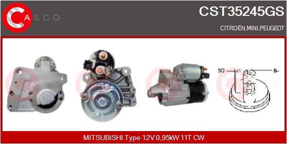 CASCO Starter cst35245gs for CITROËN/PEUGEOT BMW MITSUBISHI