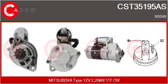 CASCO Starter cst35195as for MITSUBISHI NISSAN RENAULT
