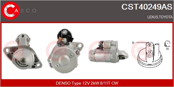 CASCO Starter cst40249as for TOYOTA GENERAL MOTORS