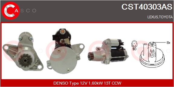 CASCO Starter cst40303as for TOYOTA