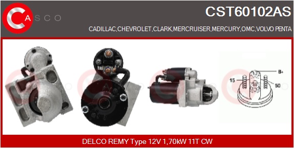 CASCO Starter cst60102as for VOLVO MERCURY OPEL