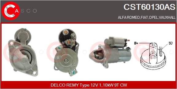 CASCO Starter cst60130as for OPEL GENERAL MOTORS FIAT VAUXHALL