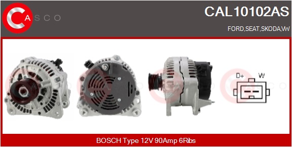 CASCO Generator cal10102as for FORD VAG