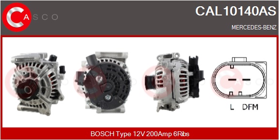 CASCO Generator cal10140as for GENERAL MOTORS MERCEDES-BENZ