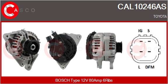 CASCO Generator cal10246as for TOYOTA