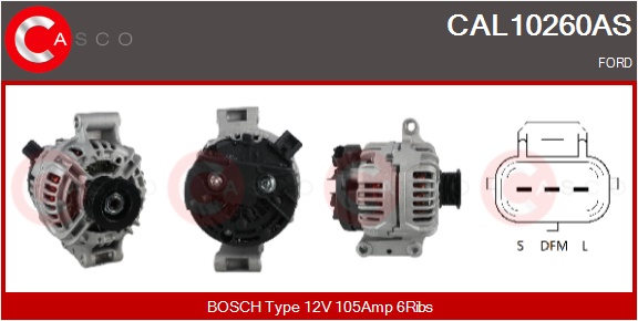 CASCO Generator cal10260as for FORD