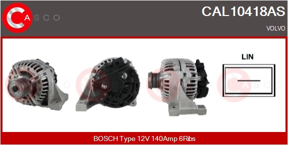 CASCO Generator cal10418as for VOLVO