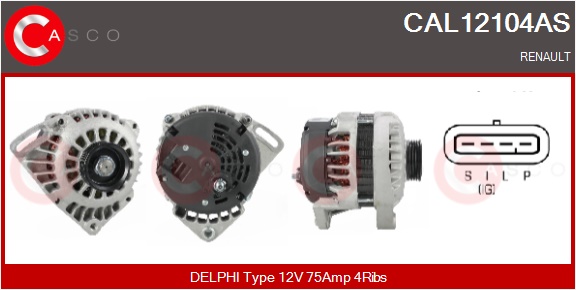 CASCO Generator cal12104as for RENAULT
