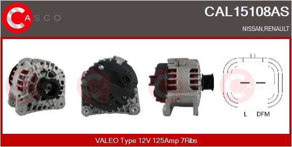 CASCO Generator cal15108as for NISSAN RENAULT