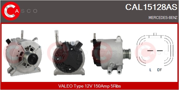CASCO Generator cal15128as for MERCEDES-BENZ
