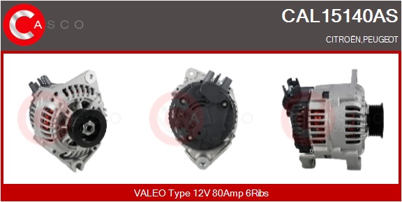 CASCO Generator cal15140as for CITROËN/PEUGEOT