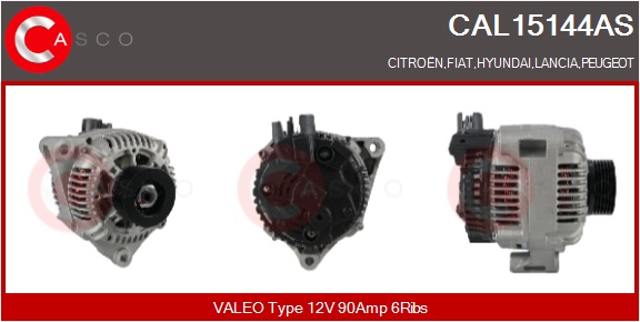 CASCO Generator cal15144as for HYUNDAI MITSUBISHI CITROËN/PEUGEOT