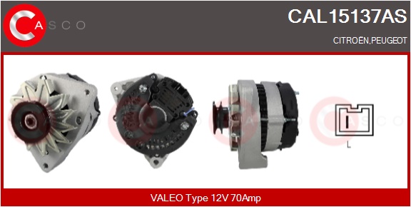 CASCO Generator cal15137as for CITROËN/PEUGEOT
