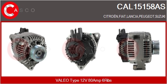 CASCO Generator cal15158as for CITROËN/PEUGEOT MITSUBISHI SUZUKI HYUNDAI