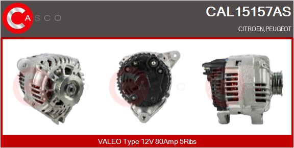 CASCO Generator cal15157as for CITROËN/PEUGEOT