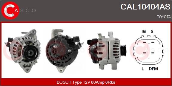 CASCO Generator cal10404as for TOYOTA