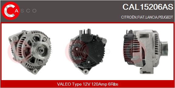 CASCO Generator cal15206as for CITROËN/PEUGEOT MITSUBISHI