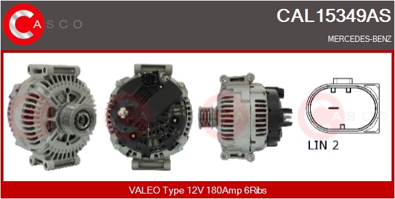 CASCO Generator cal15349as for MERCEDES-BENZ