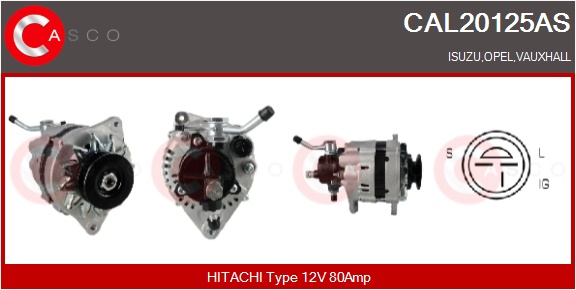 CASCO Generator cal20125as for OPEL ISUZU