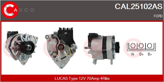 CASCO Generator cal25102as for FORD
