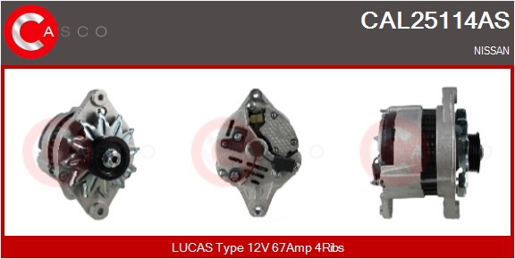 CASCO Generator cal25114as for NISSAN RENAULT