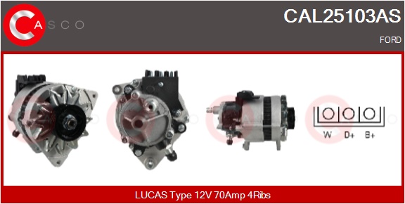 CASCO Generator cal25103as for FORD