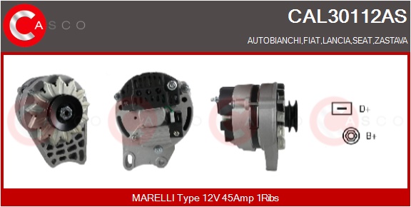CASCO Generator cal30112as for FIAT TOYOTA