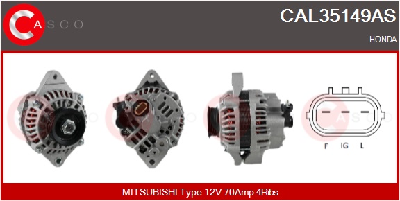 CASCO Generator cal35149as for MITSUBISHI HONDA