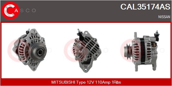 CASCO Generator cal35174as for MITSUBISHI NISSAN