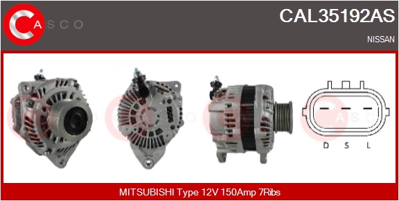 CASCO Generator cal35192as for MITSUBISHI NISSAN
