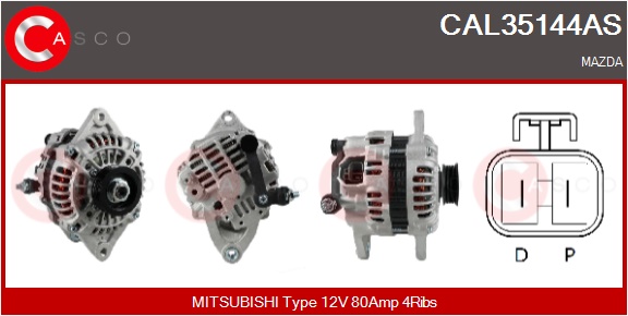 CASCO Generator cal35144as for MAZDA MITSUBISHI