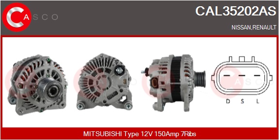 CASCO Generator cal35202as for MITSUBISHI NISSAN RENAULT
