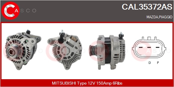 CASCO Generator cal35372as for MAZDA MITSUBISHI