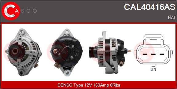 CASCO Generator cal40416as for CHRYSLER FIAT